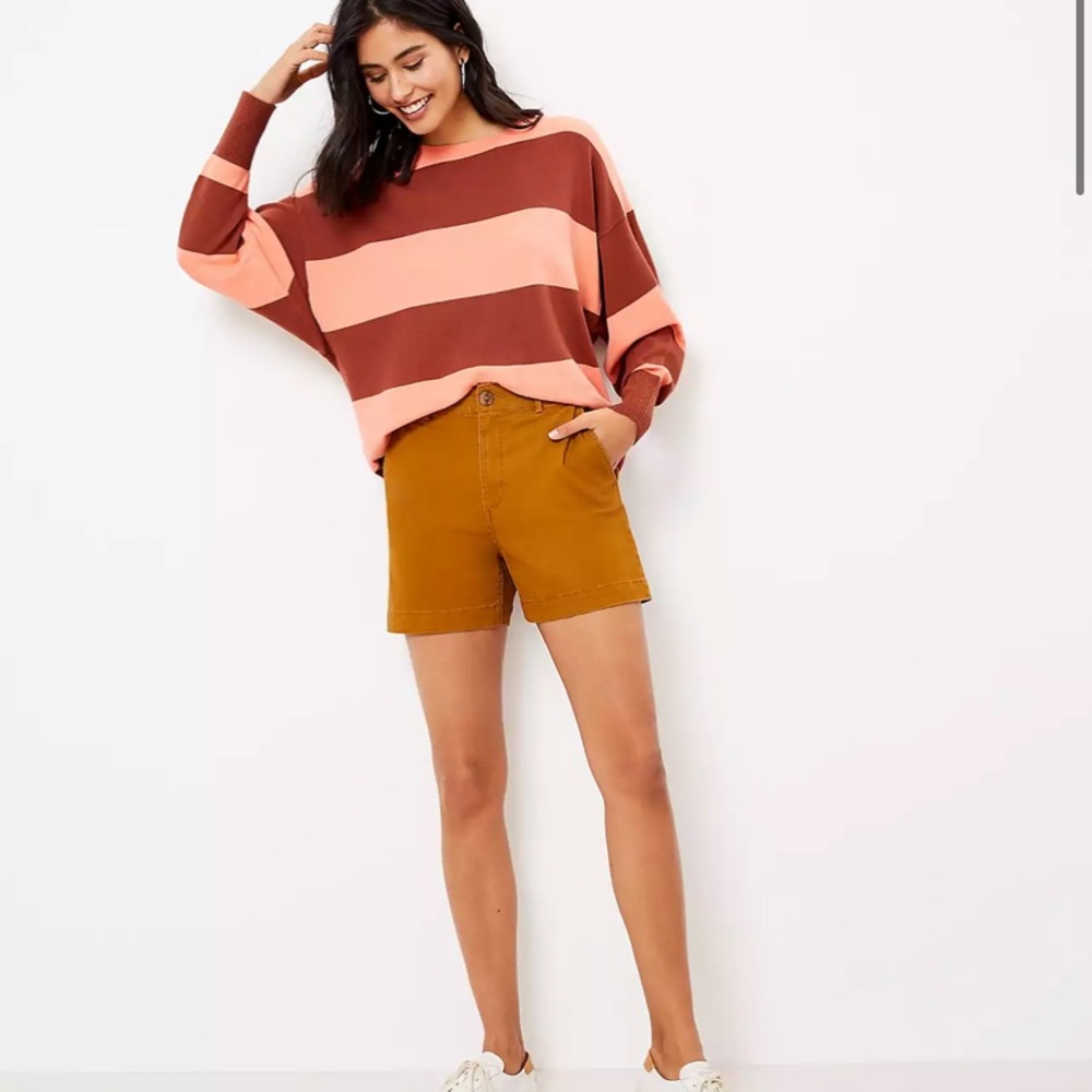 NWT LOFT Women's Washed Twill High Waisted Shorts